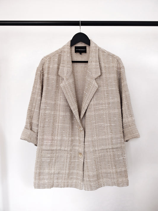 Emporio Armani Oversized Bouclé Blazer | UK 10