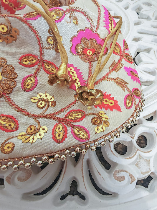 Embroidered Pouch Bag