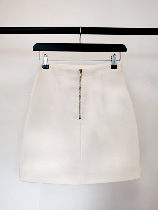 Embroidered High Waisted Mini Skirt