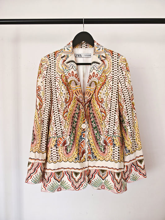 Paisley Linen Blazer | Small