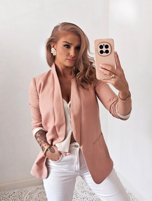 Maje Paris Blush Pink Summer Blazer | UK 6