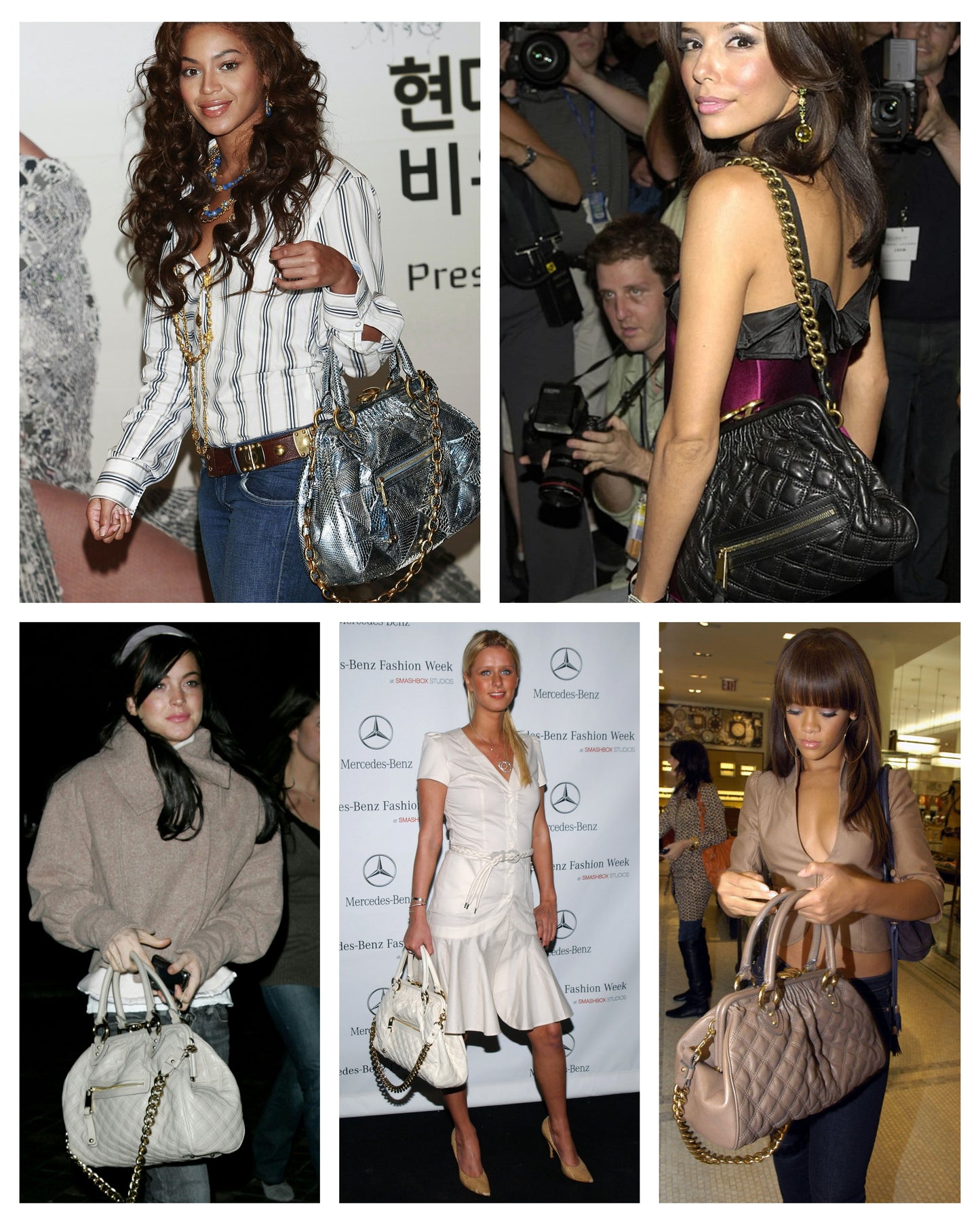 Iconic Marc Jacobs '2005' Quilted Leather Stam Bag