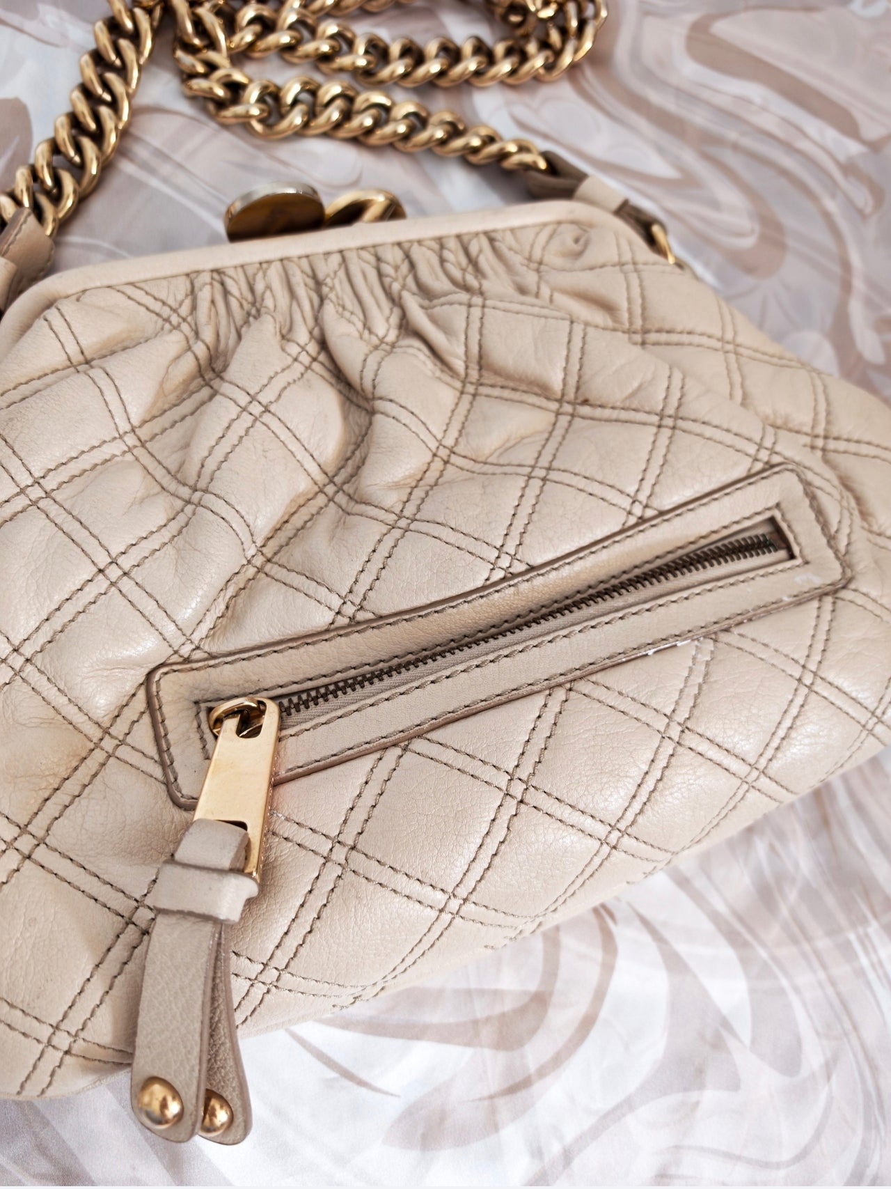 Iconic Marc Jacobs '2005' Quilted Leather Stam Bag