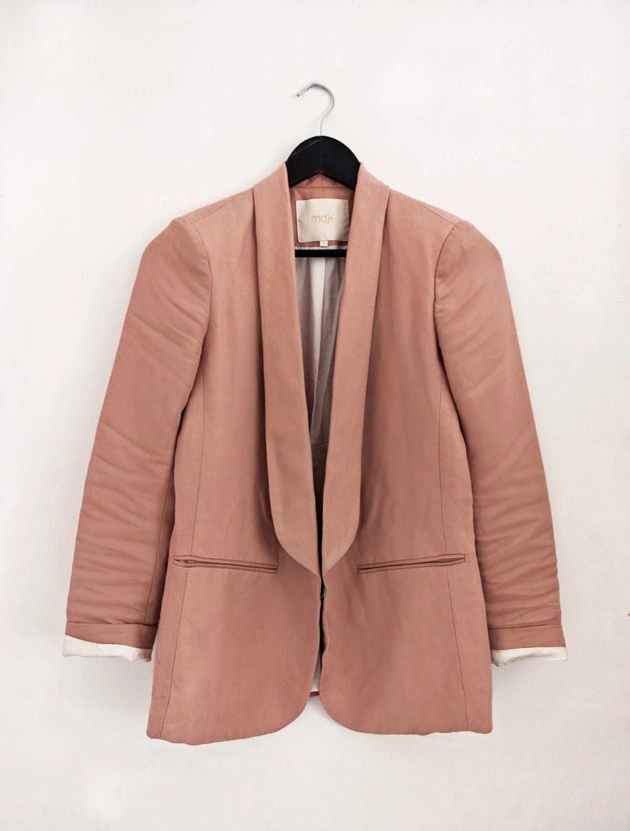 Maje Paris Blush Pink Summer Blazer | UK 6
