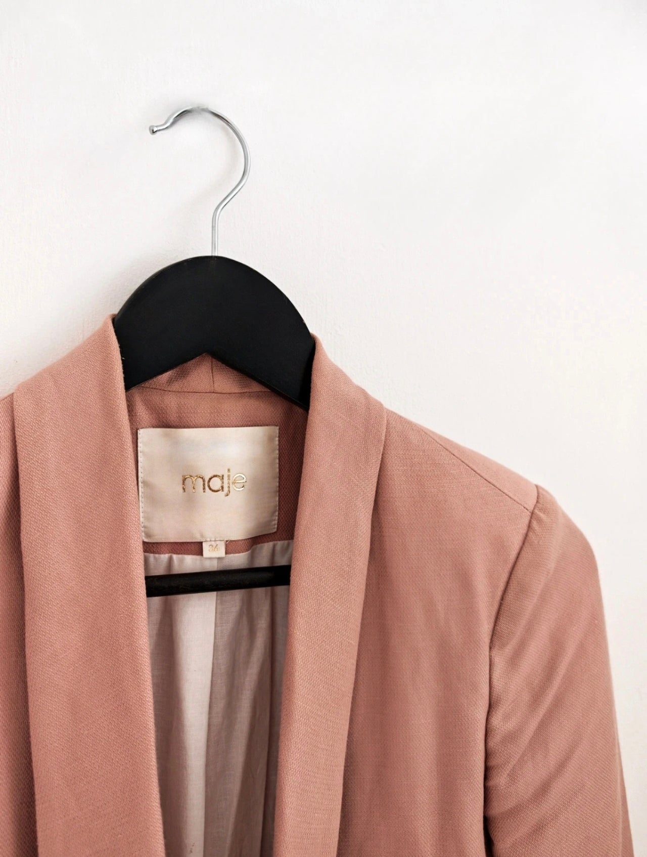 Maje Paris Blush Pink Summer Blazer | UK 6